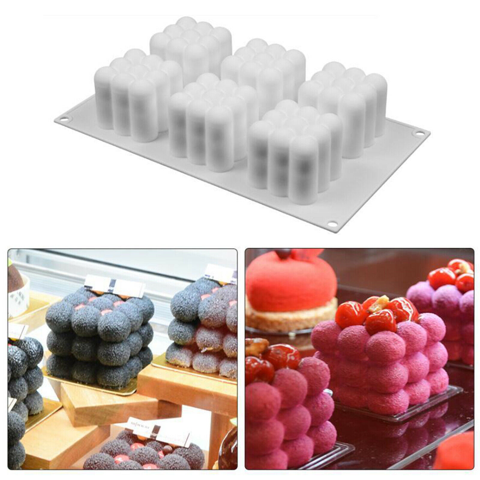 Cube Silicone Mold Dessert Fondant Pastry Baking Mould DIY Soap Candle