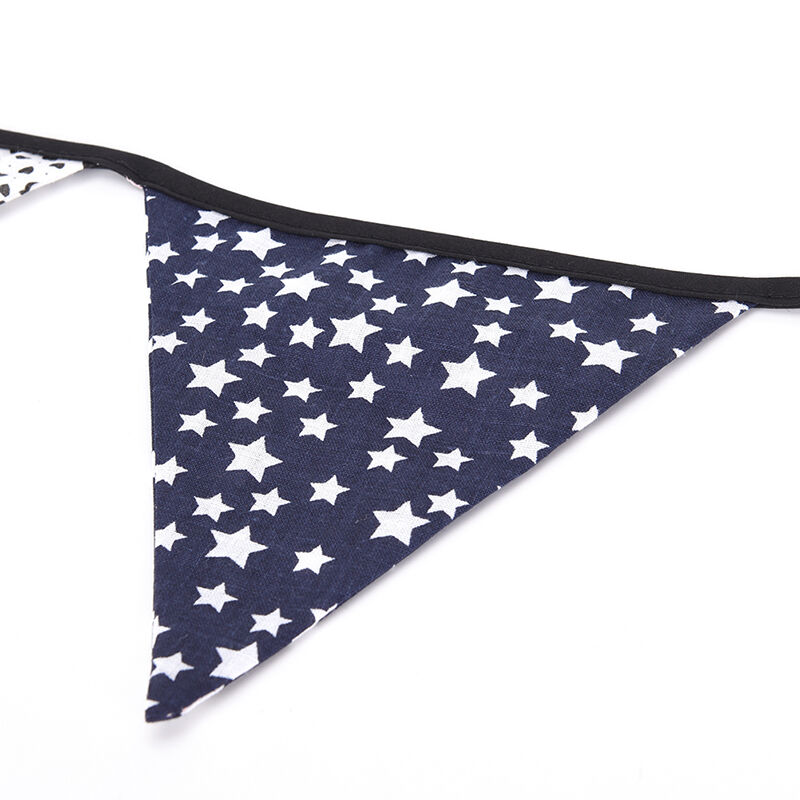 Fabric Cotton Banner Bunting Pennant Garland Baby Shower Outdoor Tent Dec.l8