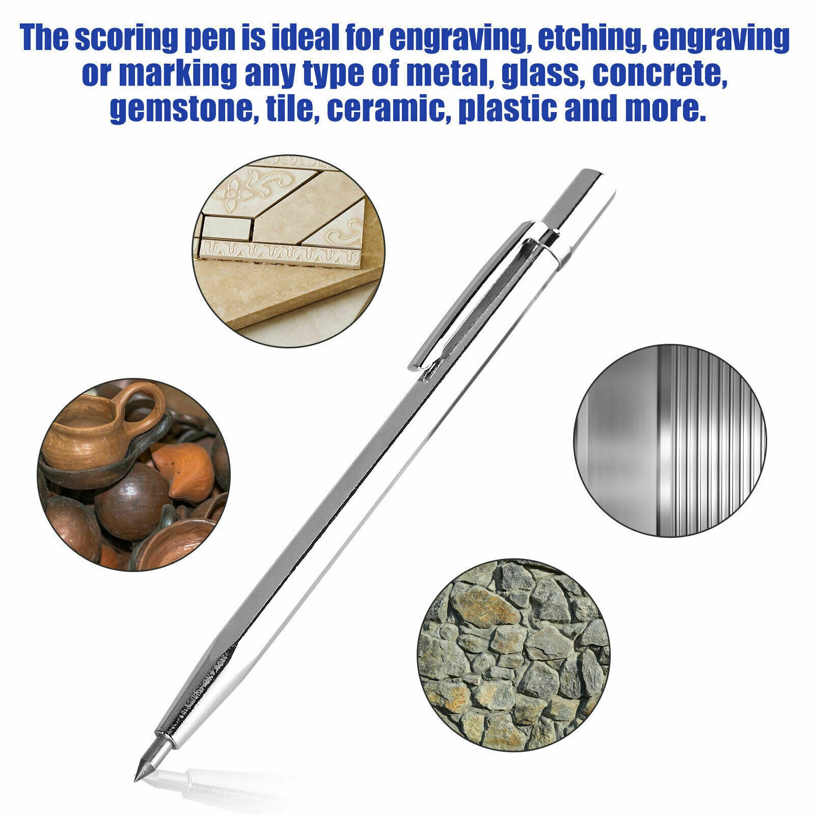 Portable Pocket Diamond Engraving Pen Glass Metal Wood Engraver Scribe Tool