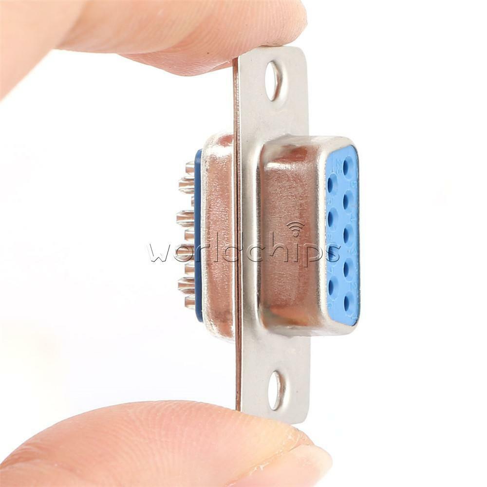 10PCS  RS232 VGA DB9 9 Pin Female Serial 2 Rows Solder Type Plug Connector