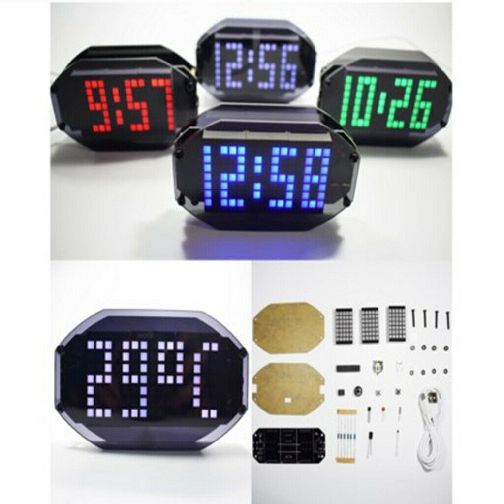 LED Alarm Clock Digital Desk Clock Precision Time Date Temperature Set Red