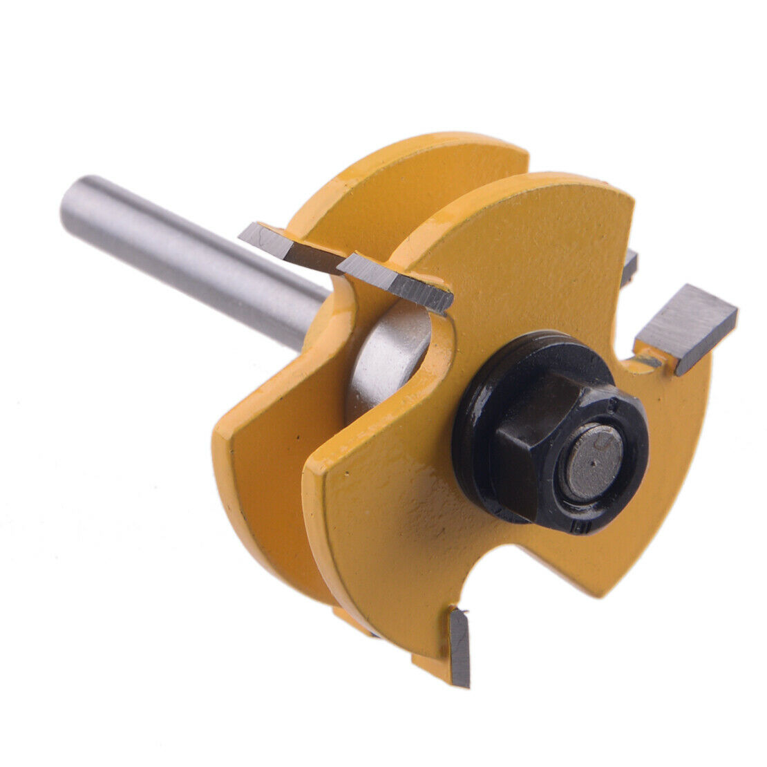 2pcs/kit Tongue & Groove Router Bit 1/4" Shank T-Type 3-Teeth Milling Cutter