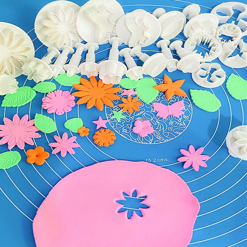 33PCS Plunger Fondant Cutter Cake Tools Cookie Mold Biscuit Mould DIY CraftBDAU