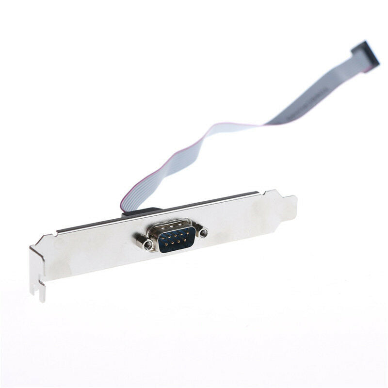Motherboard Serial 9Pin RS232 DB9 Com Port Ribbon Cable Connector Bracke.l8