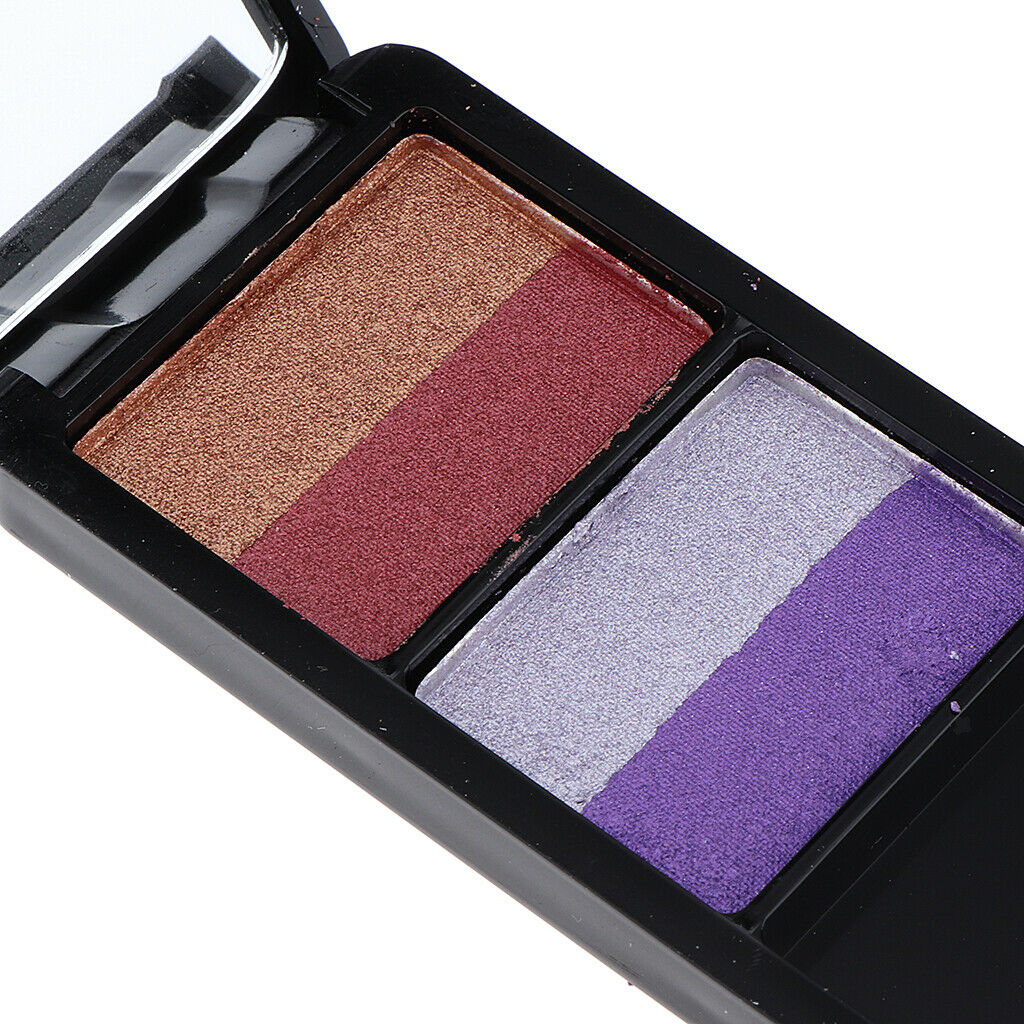 Double Color Makeup Matte Warm Eyeshadow Palette Cosmetic  Glitter - Red abd