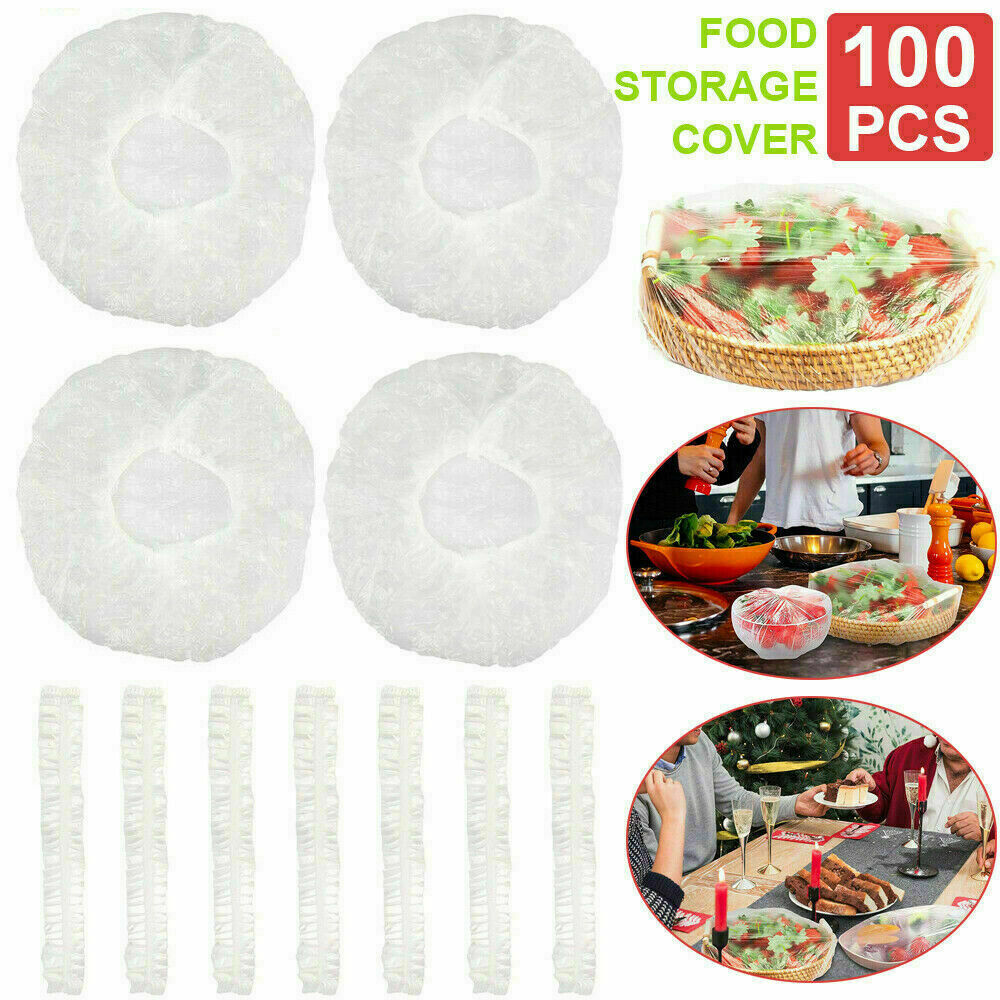 Disposable Food Storage Covers for Bowls Elastic Plate Covers Bowl 100Pcs/Set