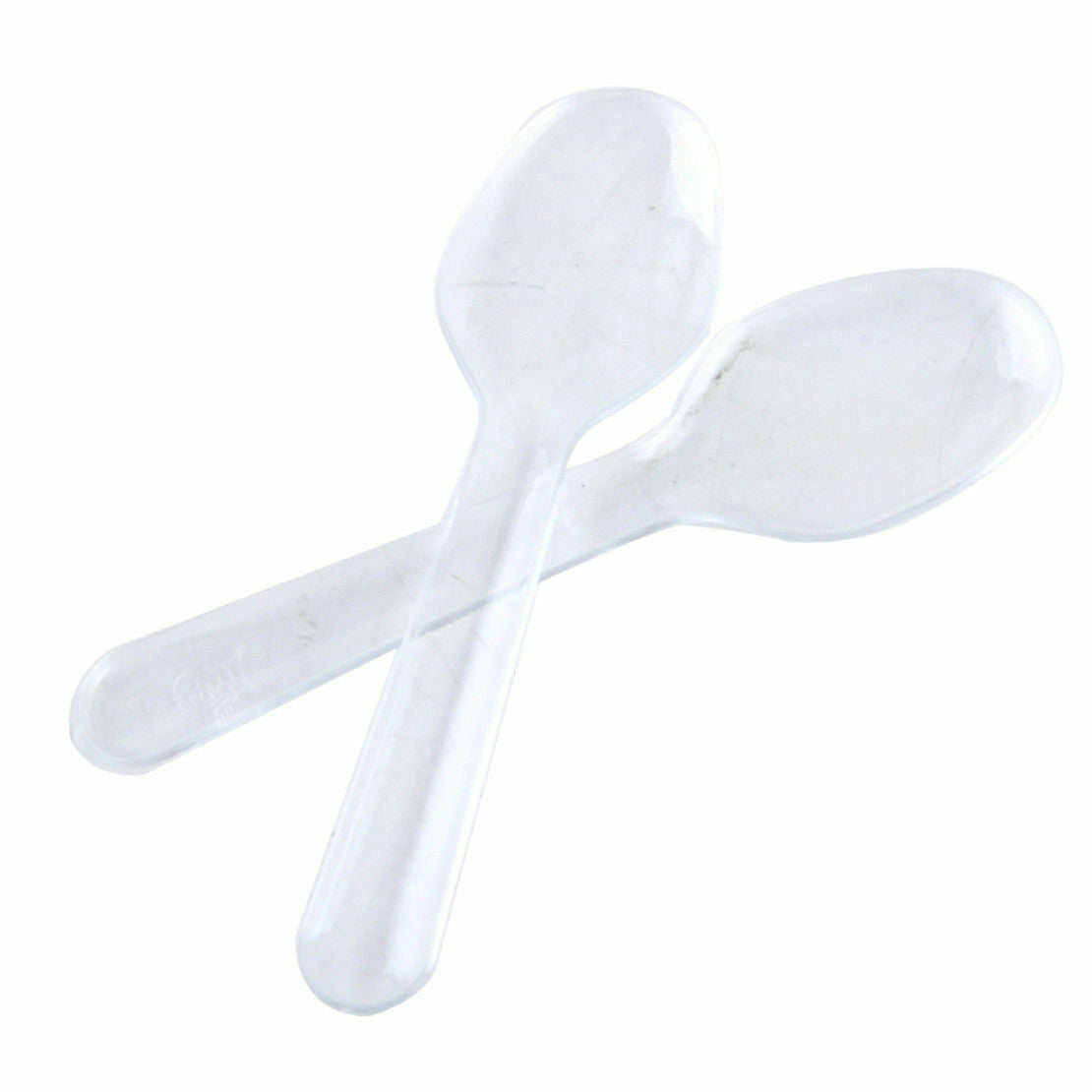 Mini Disposable Plastic Spoons  Small Clear Dessert Appetizer Tasting Sample