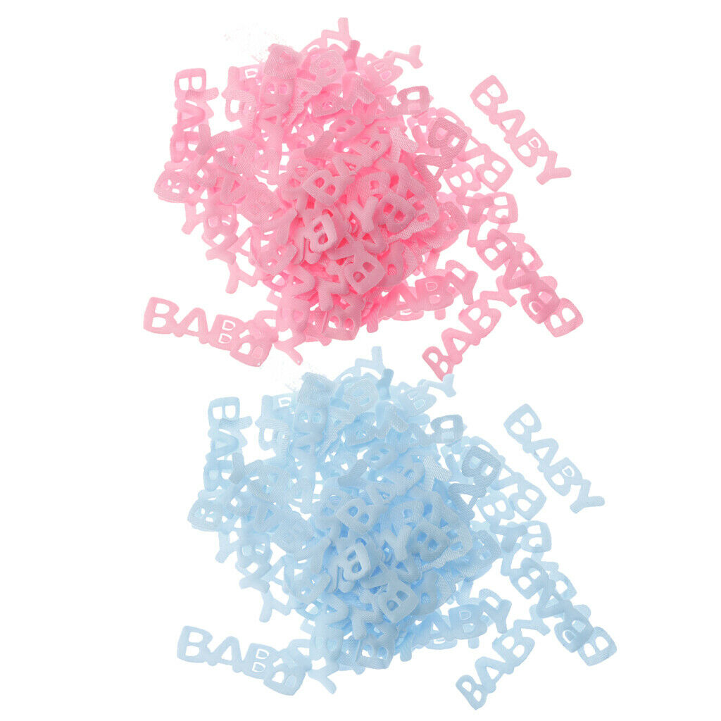 100pcs Baby Table Confetti Party Game Favor  Baby Shower Decoration  Pink