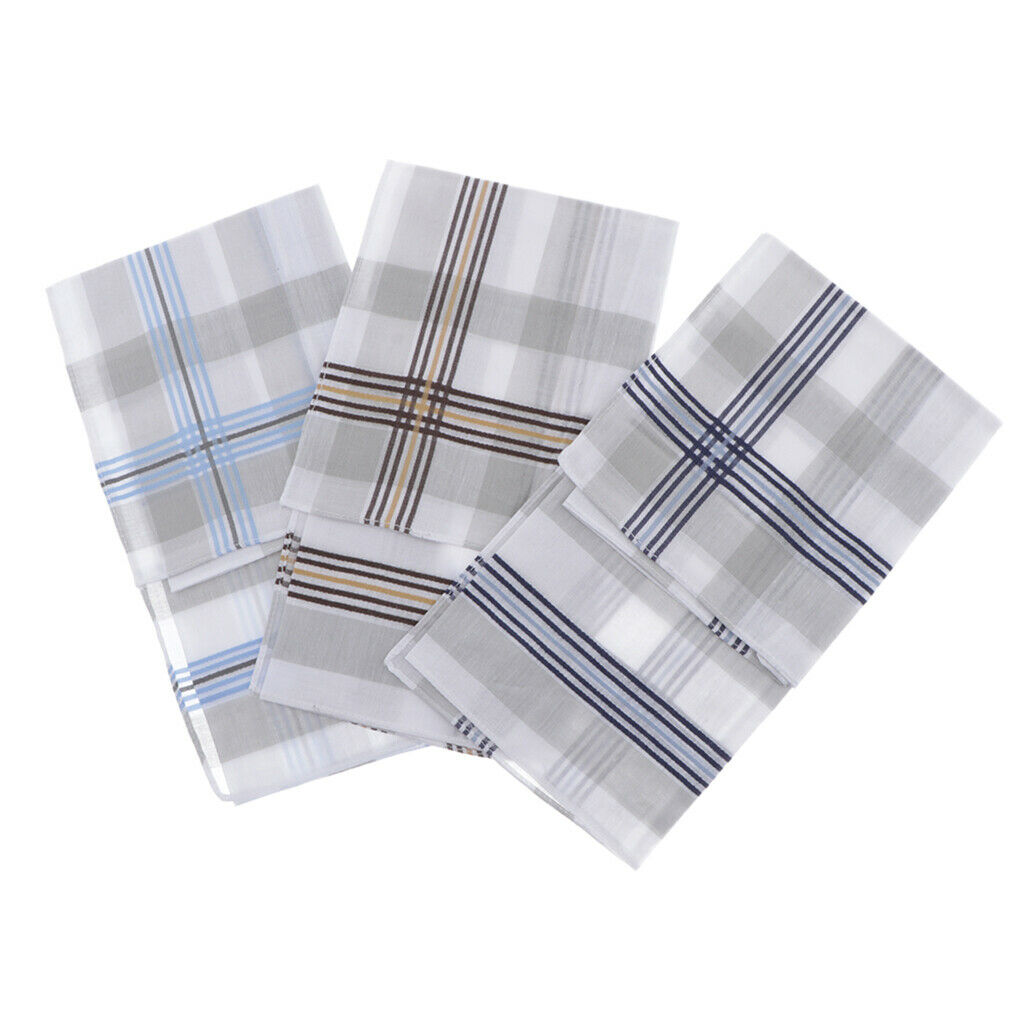 3 Pieces Men Fashion Square Hankerchief Hanky Wedding Party Handkerchiefs