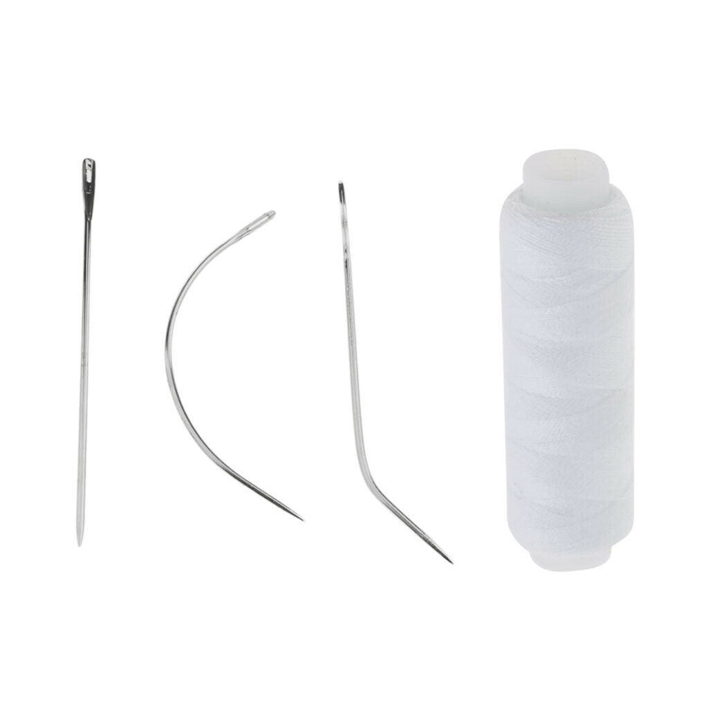 12pcs Hair Track Weft Thread&Hair Weave Sewing Needles for Hair Extentions