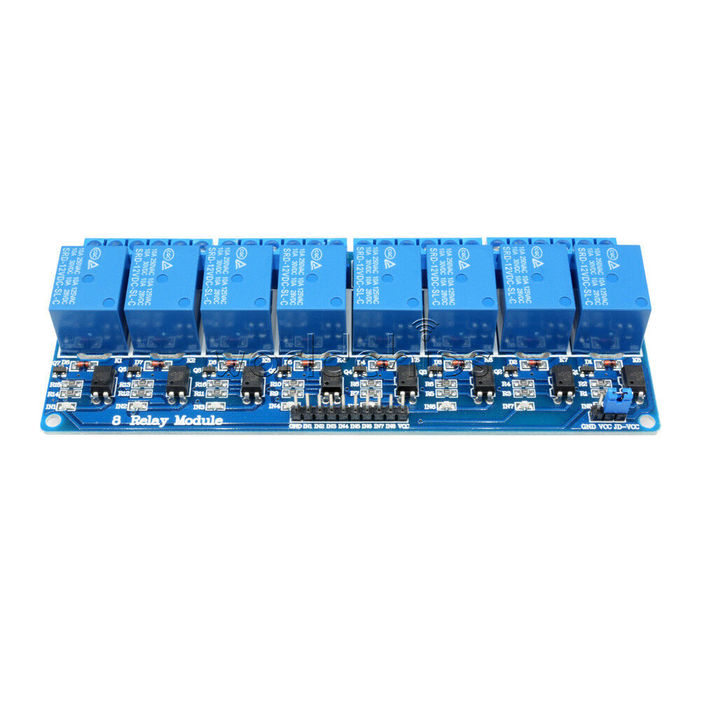 New 12V 8 Channel Relay Module Optocoupler for Arduino UNO 2560 1280 ARM PIC AVR