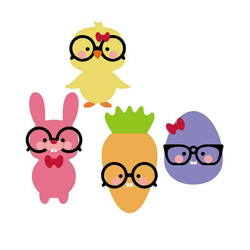 Carbon Steel Cartoon Easter Rabbit Chick Egg Carrot Cutting Die Embossing Mold