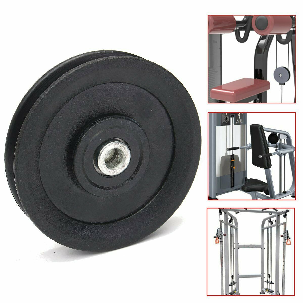 4.5"/115MM Universal Nylon Bearing Pulley Wheel Cable Gym Fitness Equipment Part