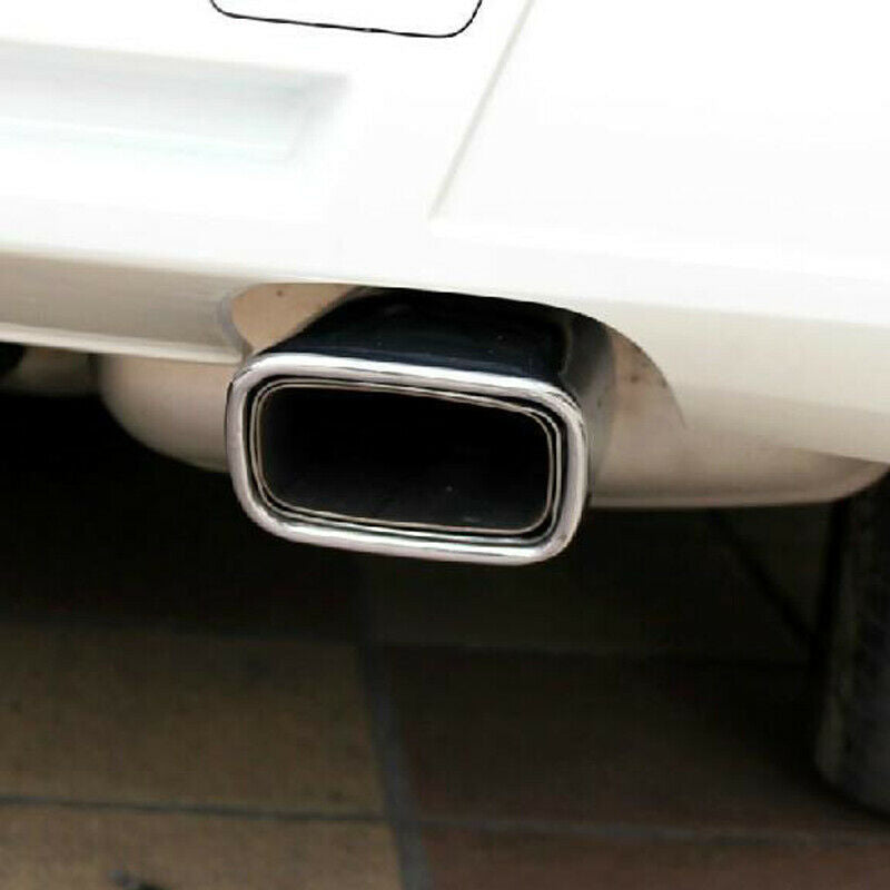 â€‹55MM/2.1" Car Outlet Rolled Rear Exhaust Muffler Tip Pipe Steel Chrome Tailpipe