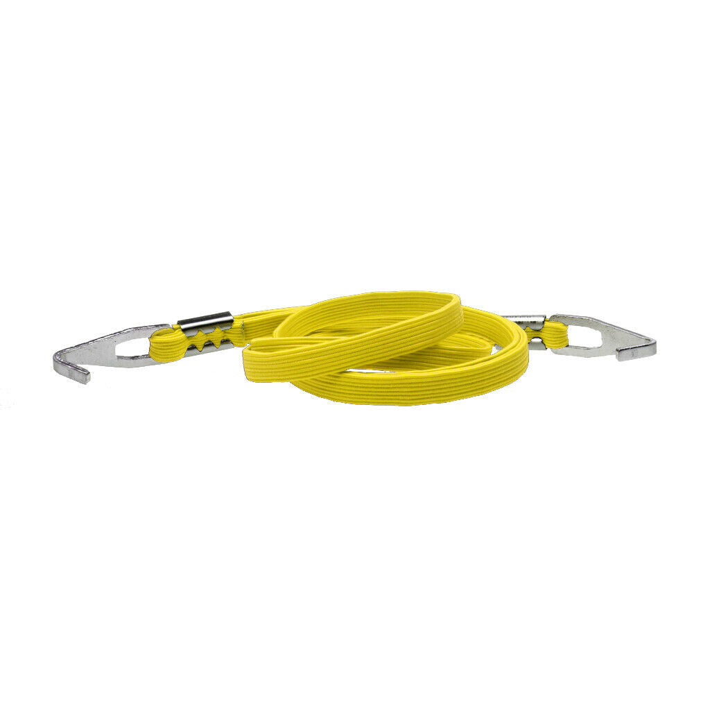 Bike Roof Rack Bungee Strap Elastic Tie Luggage Rope Cord with Hooks Yellow