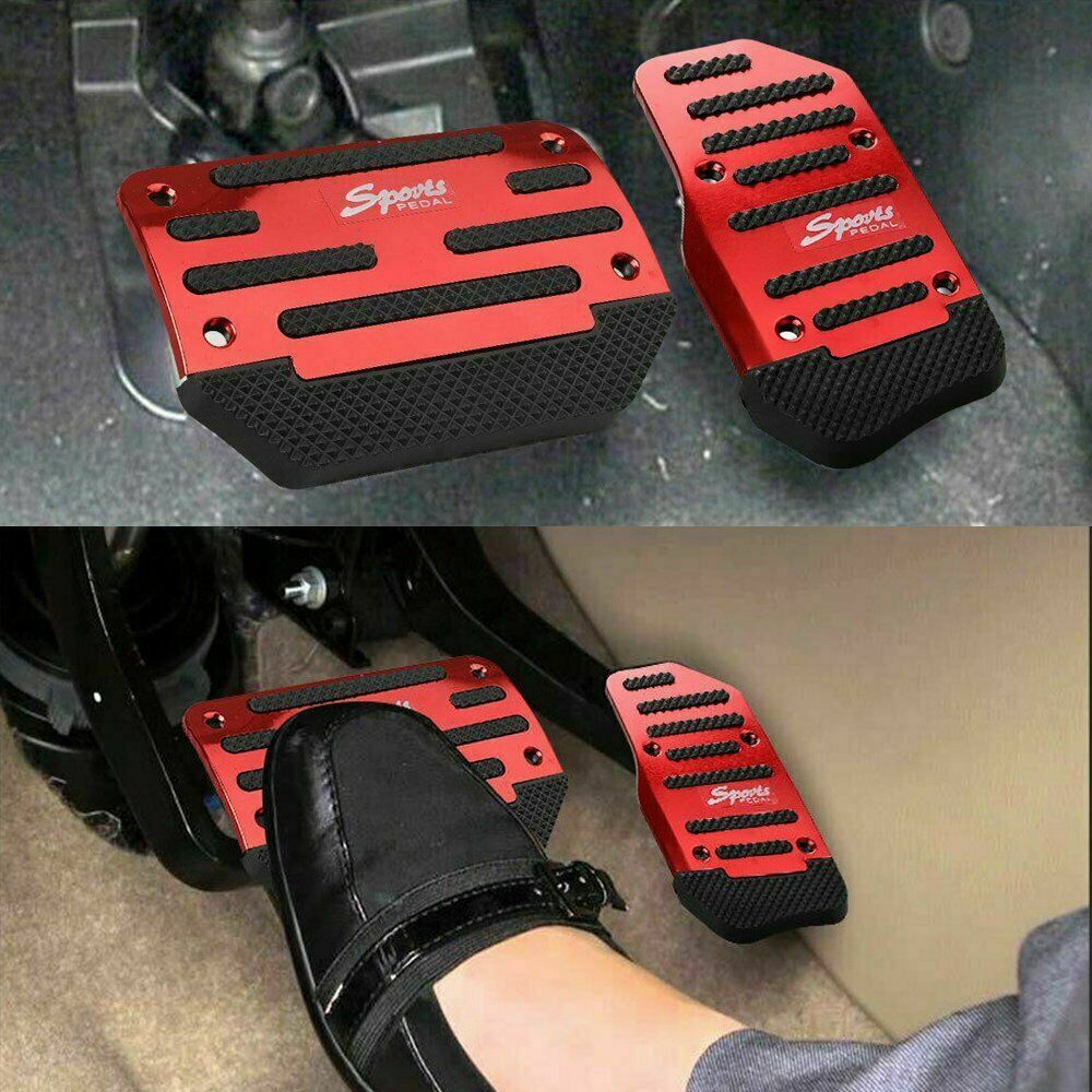 2pcs Universal Non-Slip Automatic Gas Brake Foot Pedal Pad Cover Kit Accessories