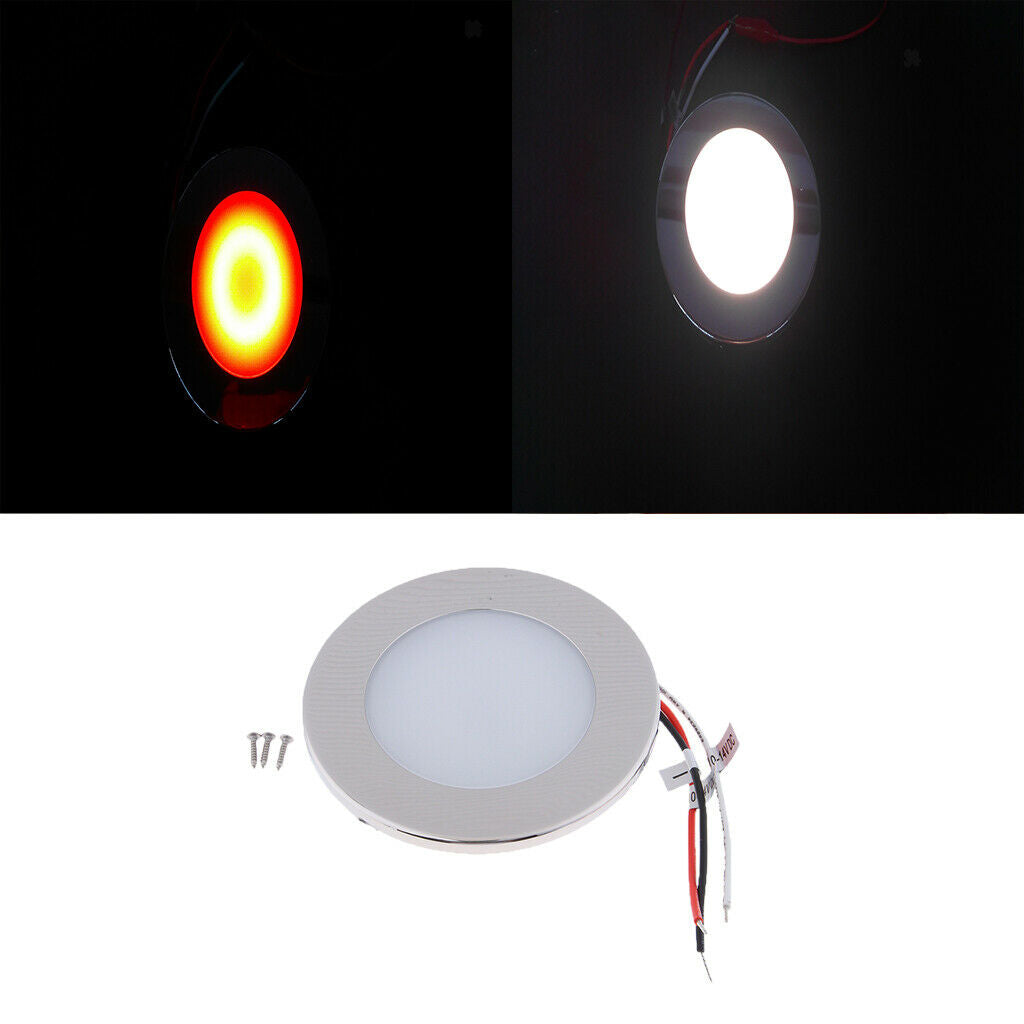 4.75" RV Marine Yacht Interior Ceiling Dome LED Light 12V 6W/2W