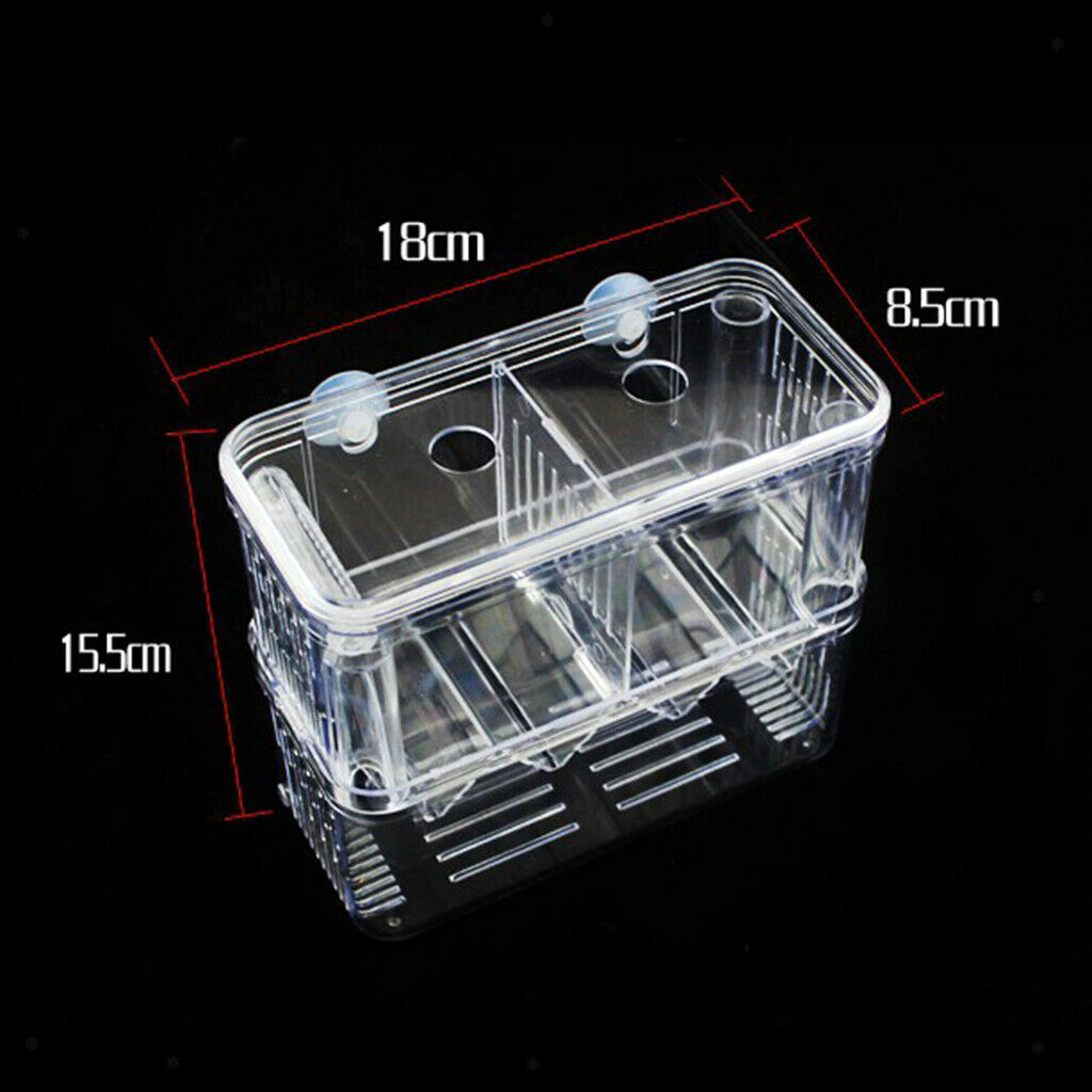 Aquarium Fish Breeder Box Isolation Box Fish Breeding Hatchery Incubator New