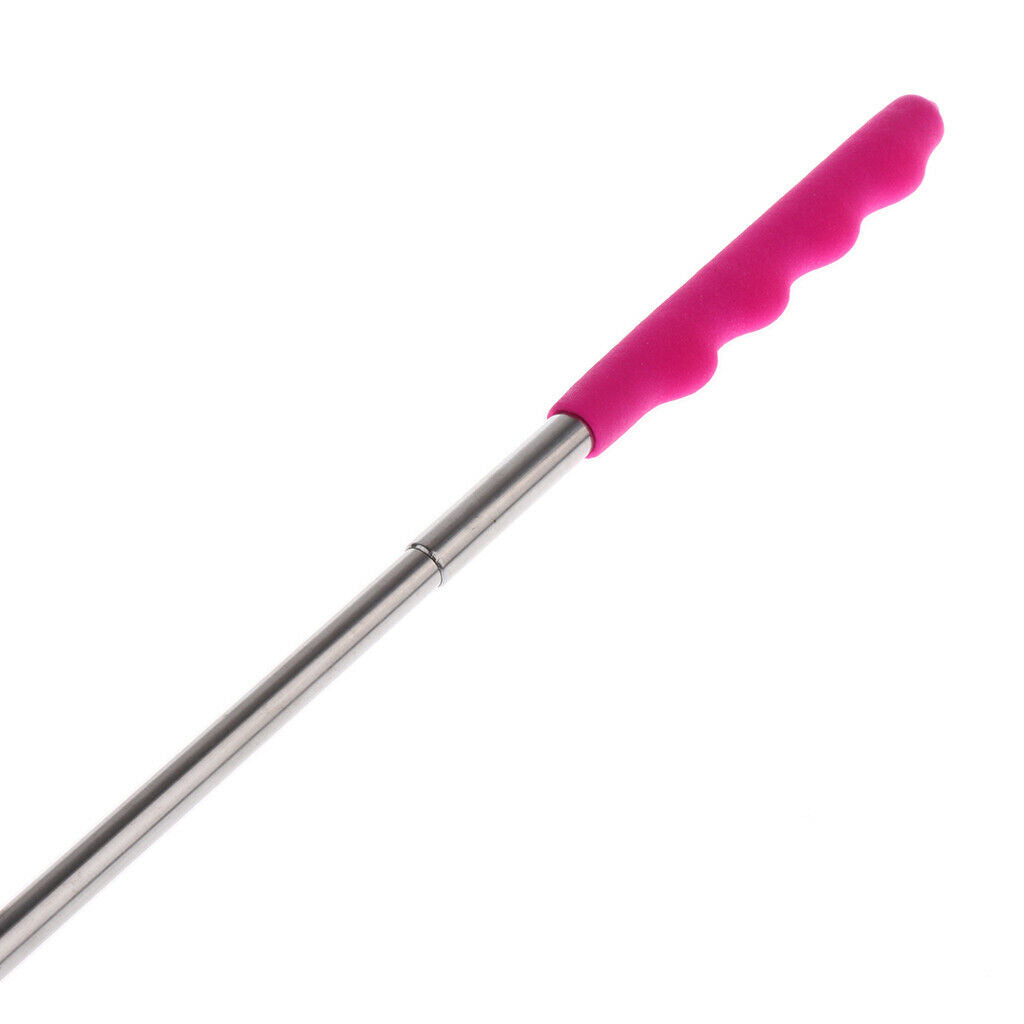 Fly Swatter Telescopic Flapper Prevent Pest Tools with Long Handle pink