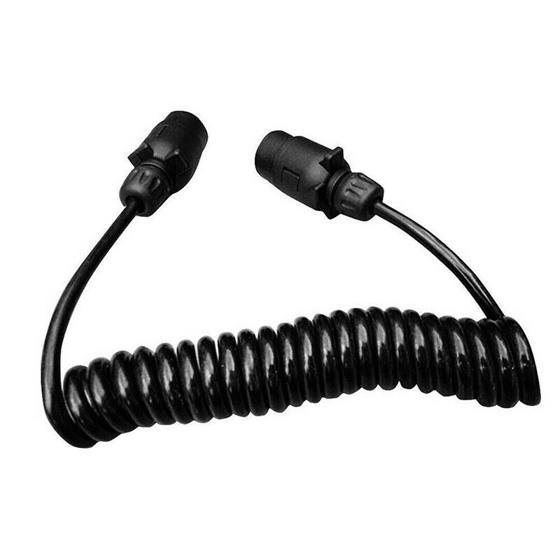 Trailer Spring Coil 7-pin Plug Socket Extension Cable Car Lead Towing Wire WZDF