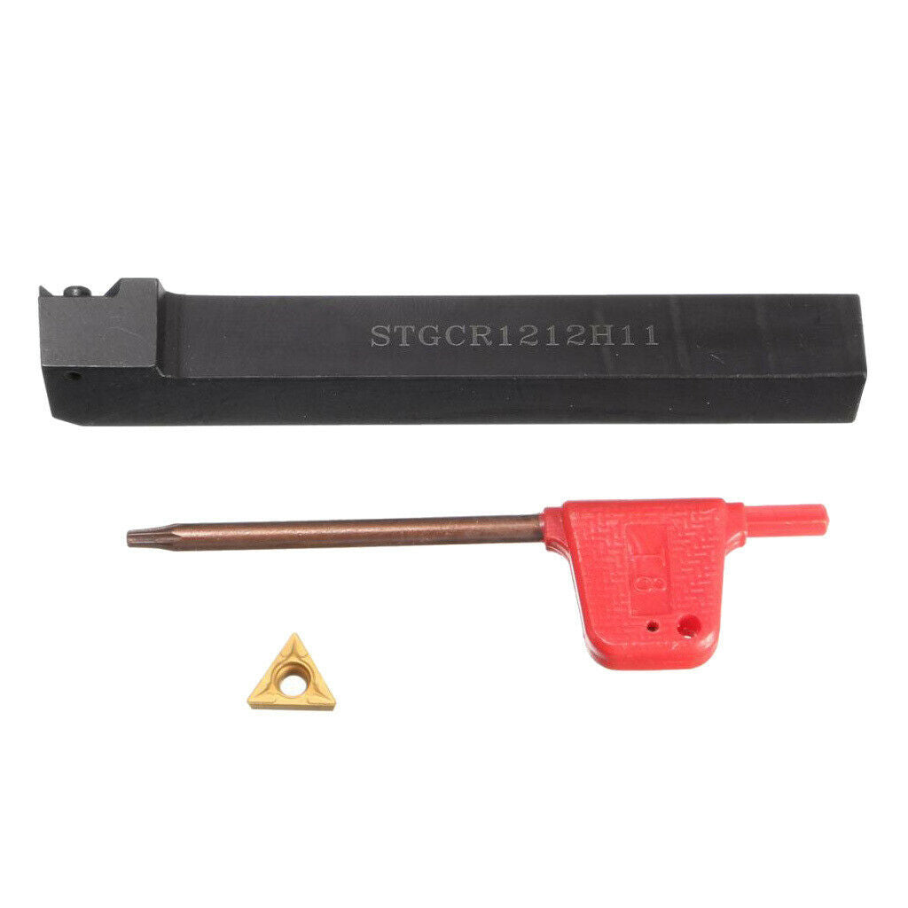 STGCR1212H1191 Lathe Turing Tool Holder w/ TCMT1102 Inserts Blades T8 Wrench