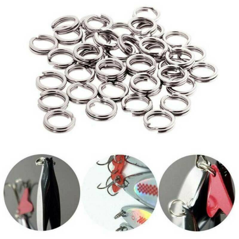 250pcs 5 Size Fishing lures Split Rings Stainless Steel For Fish Snap Connector-