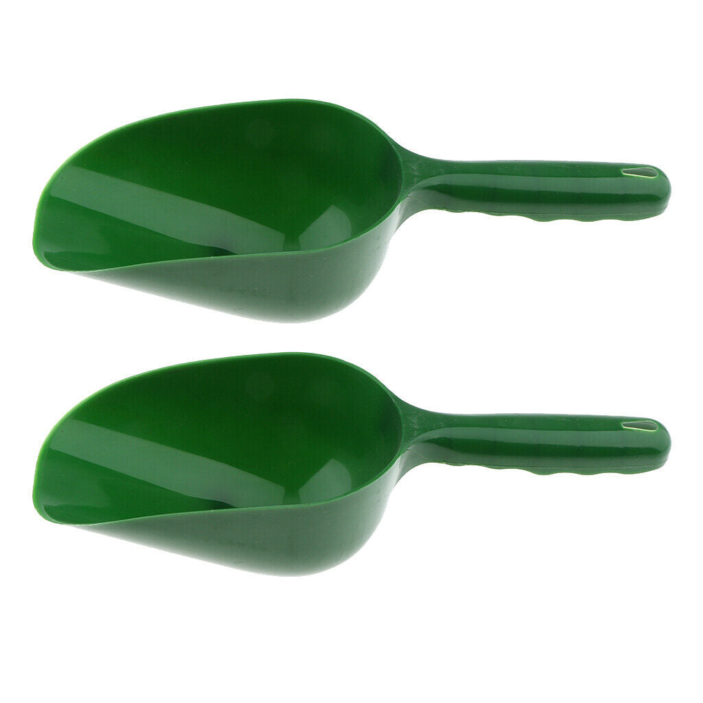 2 Pack Heavy Duty Plastic Garden Scoop Handy Tool for Soil Compost Grit