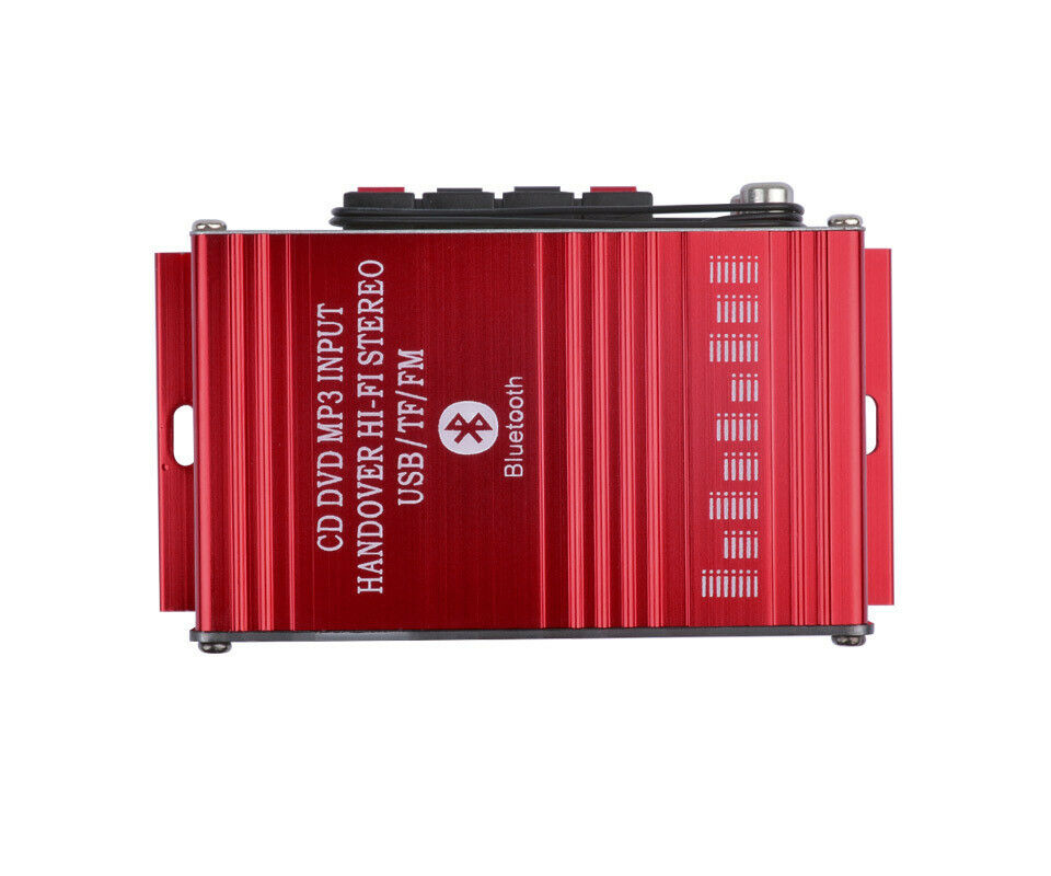 200W Stereo Power Amplifier HIFI Digital Bluetooth Audio AMP AUX FM Mic + Remote