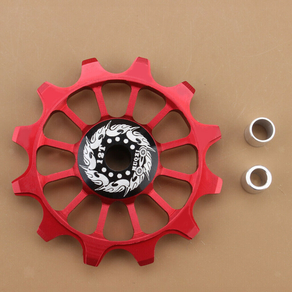 Bike Cycling Jockey Wheel Rear Derailleur Pulley Bicycle Ceramic Guide Red