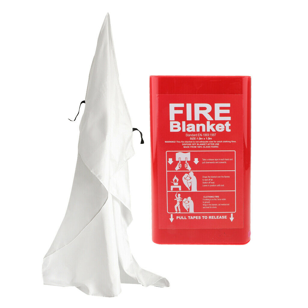 Fiberglass Fire Blanket for Emergency Surival, Flame Retardant 1.0x1.0 m