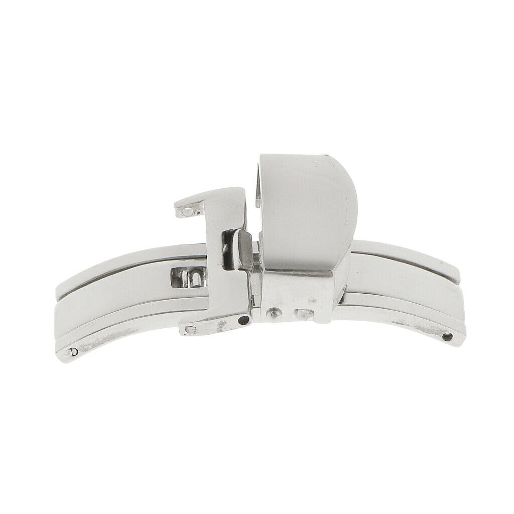 Stainless Steel Butterfly Clasp Watch Buckle Push Belt Strap Clasp 16 mm