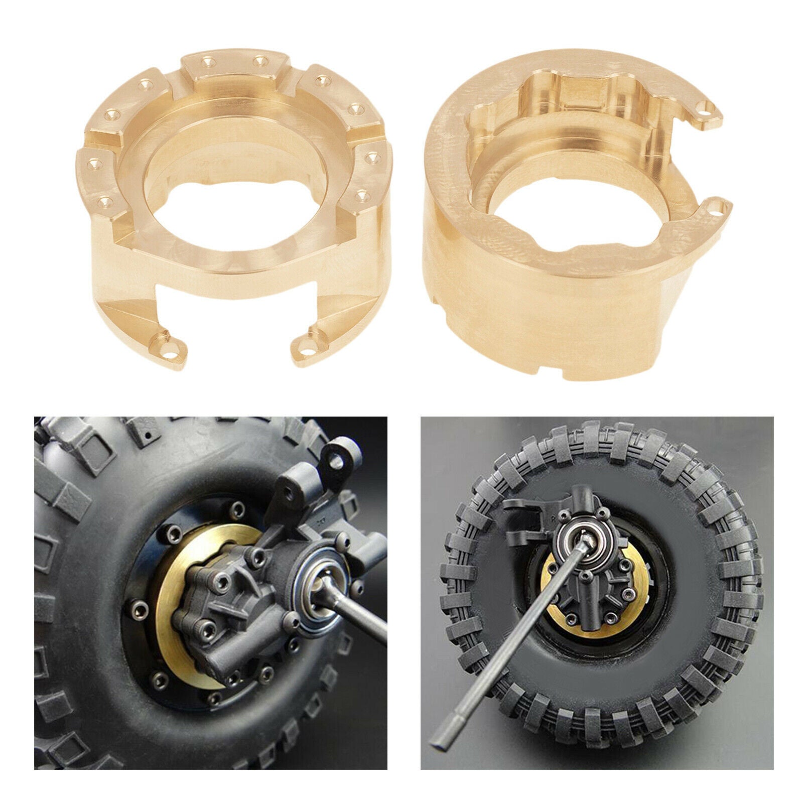 RC Brass Counterweight Drive Housing for 1/10 Scale TRX4 RC Crawler Car DIY