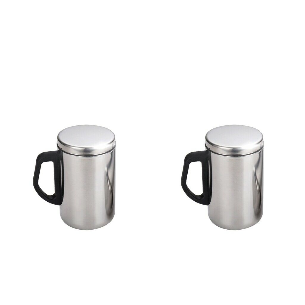 2Pcs Stainless Steel Outdoor Heated Hot Water Kettle Cup Tool
