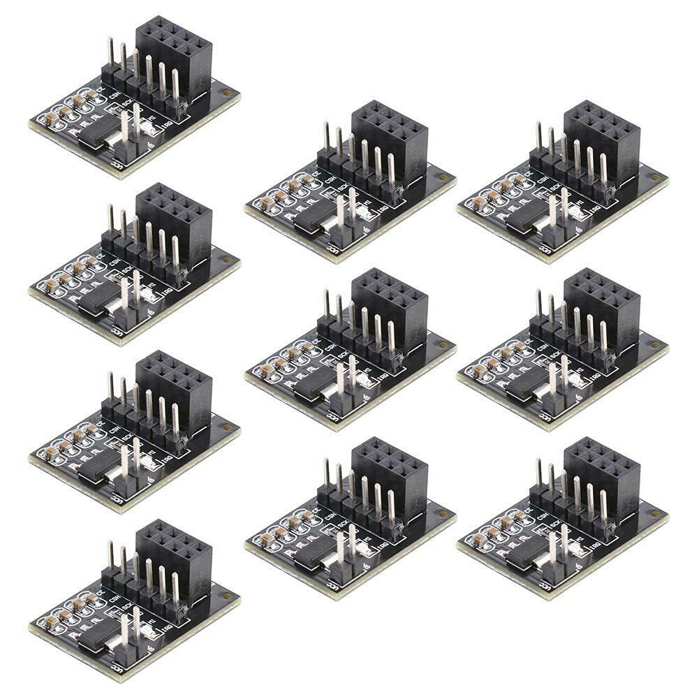 10pcs 3.3V Wireless Adapter Module Socket Adapter Board for 8Pin NRF24L01 @