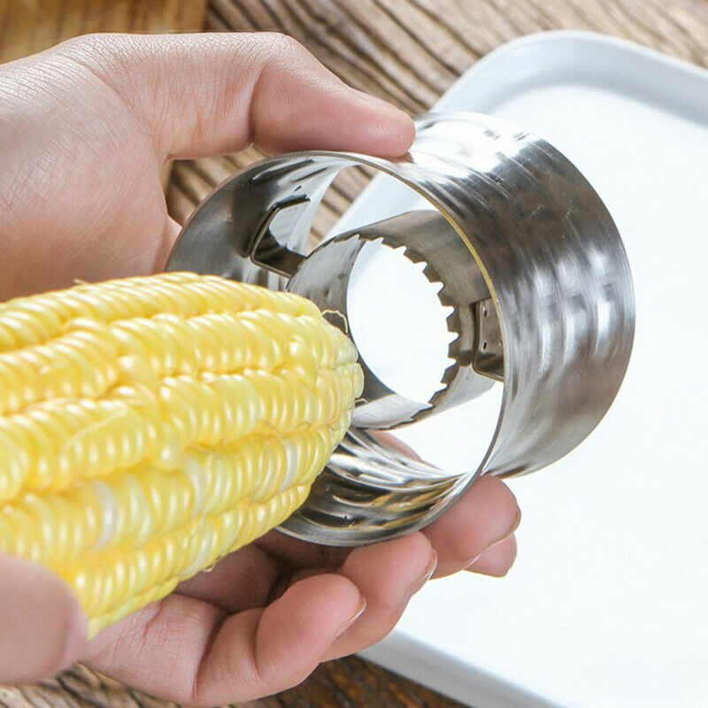 Corn Stripper Stainless Steel Corn Cob Peeler Slicer Circular Corn Cutter.l8