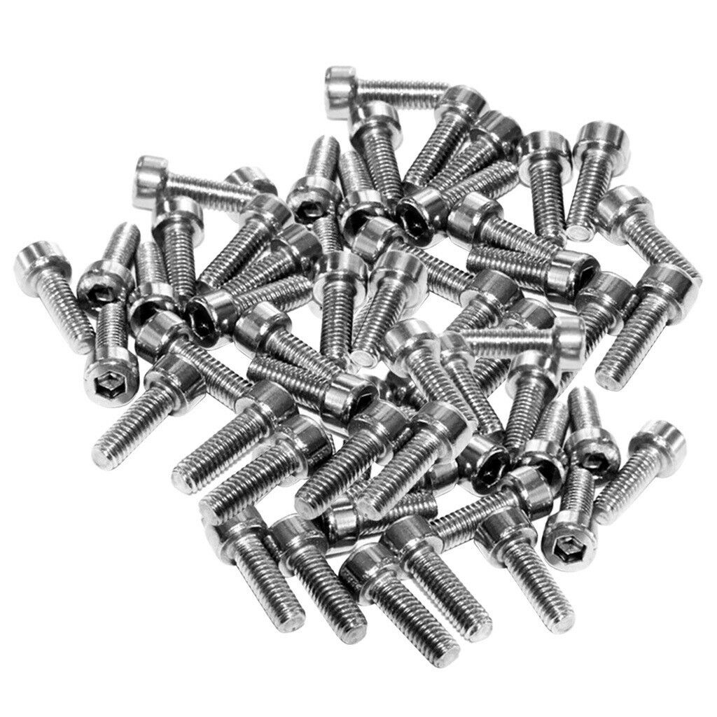100 Piece 1/4 Inch-M3*8mm Hex Socket Button Head Bolts Screws