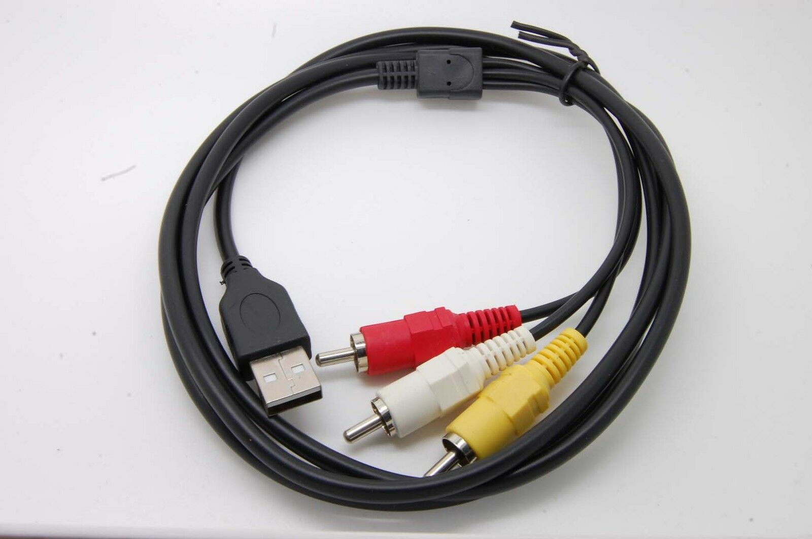 3 RCA Male to USB 2.0 Male A Composite Adapter Audio Video AV HDD DVR Data Cable