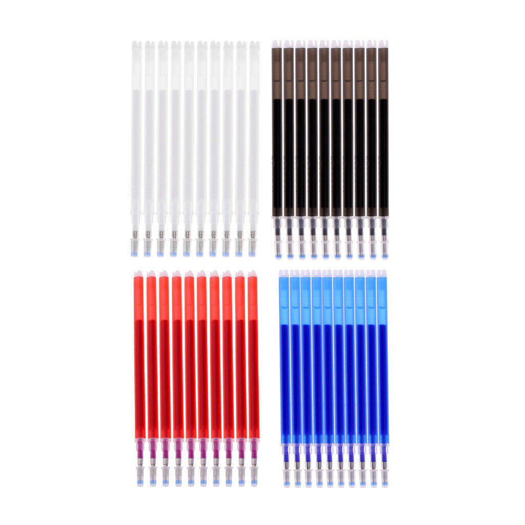 40Pcs Assorted Heat Erase Refill Pen Auto Vanishing Pens Disappearing Ink