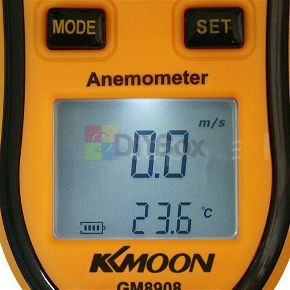 Portable LCD Digital Anemometer Wind Speed Meter Gauge Measure Temperature C/F