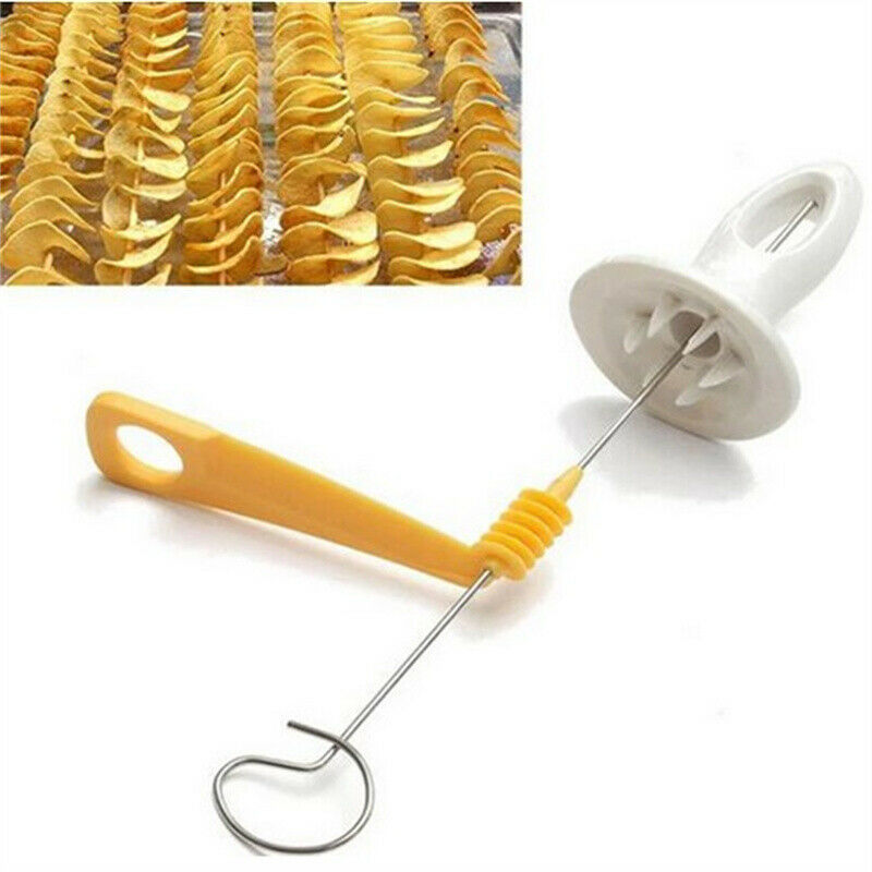 Potato Twister Tornado Slicer Manual Cutter Spiral Chips Kitchen Cook MakerB NC