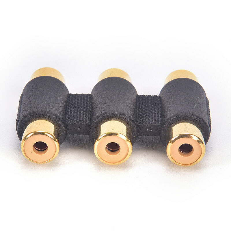 Triple3x RCA Phono Coupler Female to Female Audio Video Connector Adaptor .l8