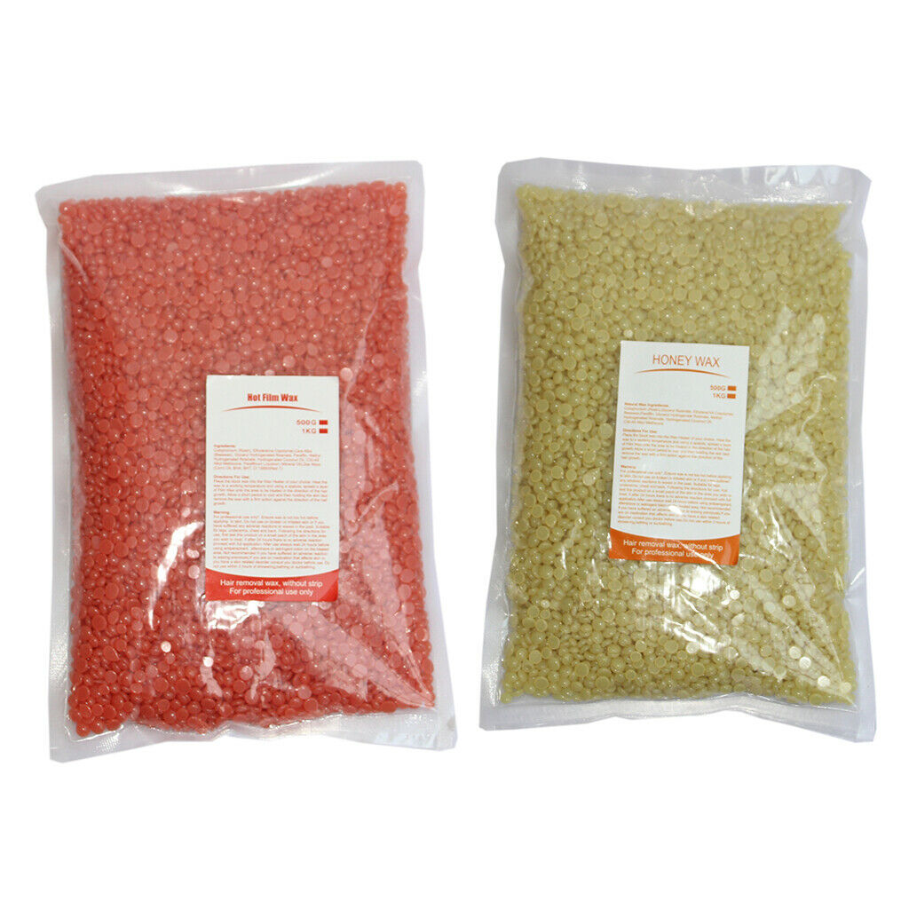2 Bags Hard Wax Beans Hair Removal Depilatory Bikini Body Waxing Beads
