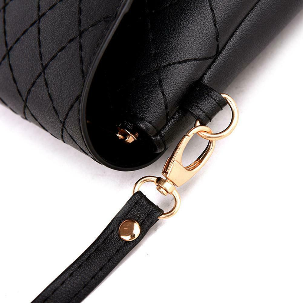 Elegant Diamond Lattice PU Handbags for Women Crossbody Shoulder Flap Bags @