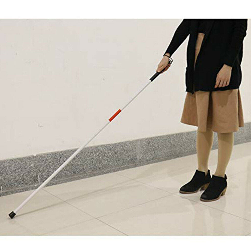 48.8 "foldable walking stick with wrist stripe reflector