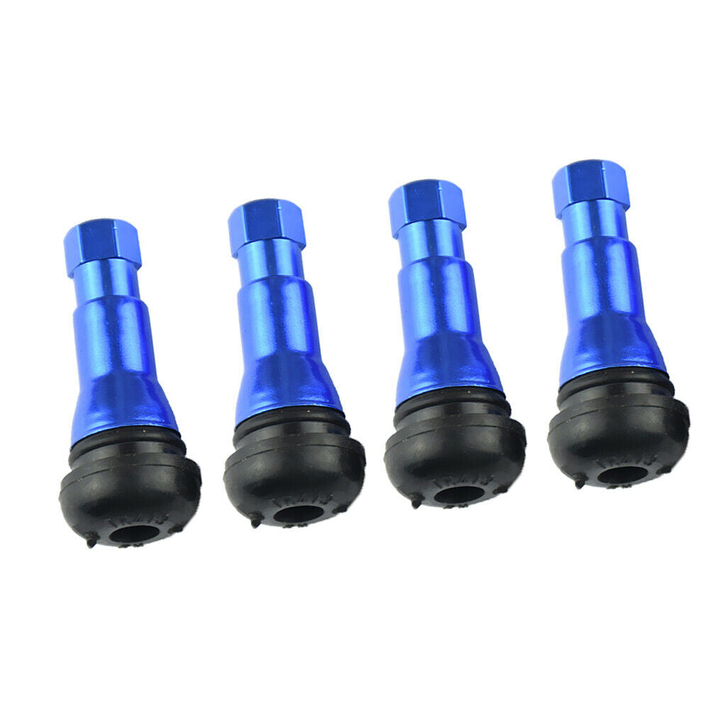 4 Pieces TR413 46mm Wheel Rim Tire Valve Stem Car Truck Vehicle Blue