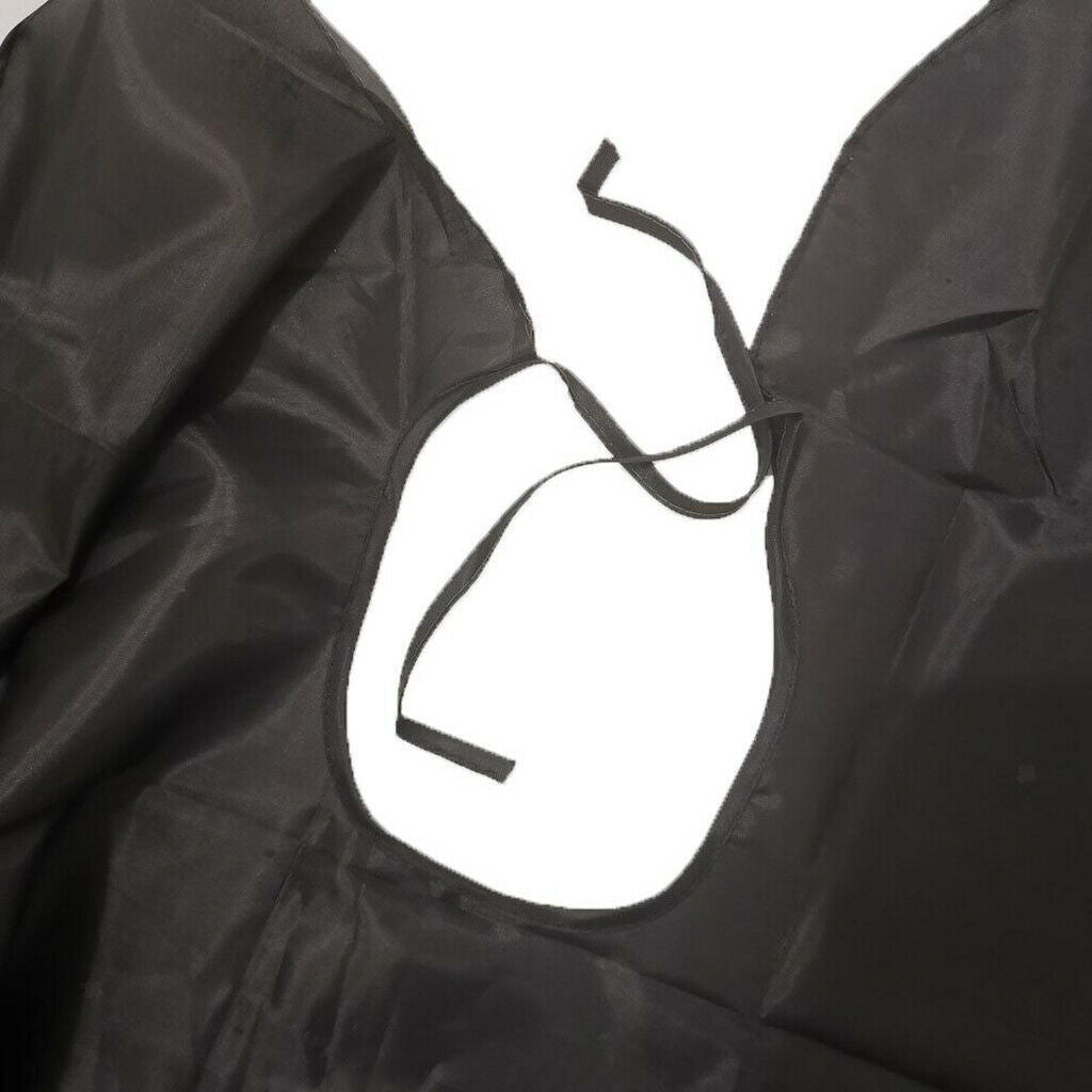 3Pcs Reusable Hairdressing Salon Cape Home Haircut Gown Capes Cloth Black