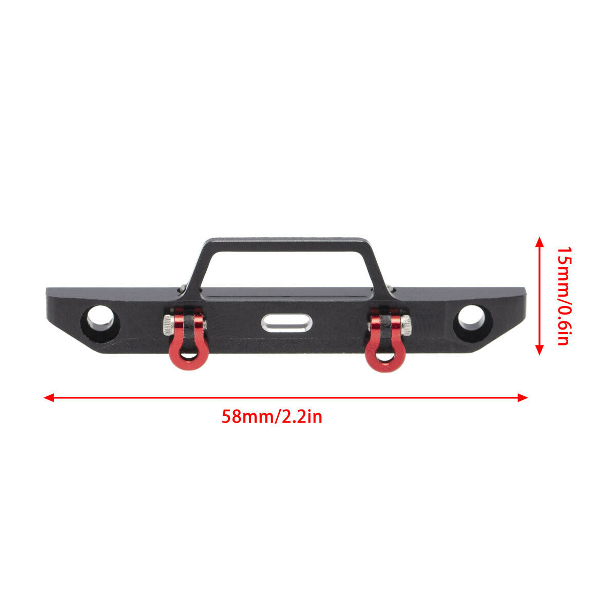 1Kit Black Racing Aluminum Front Bumper for Axial SCX24 SXTF03CM01