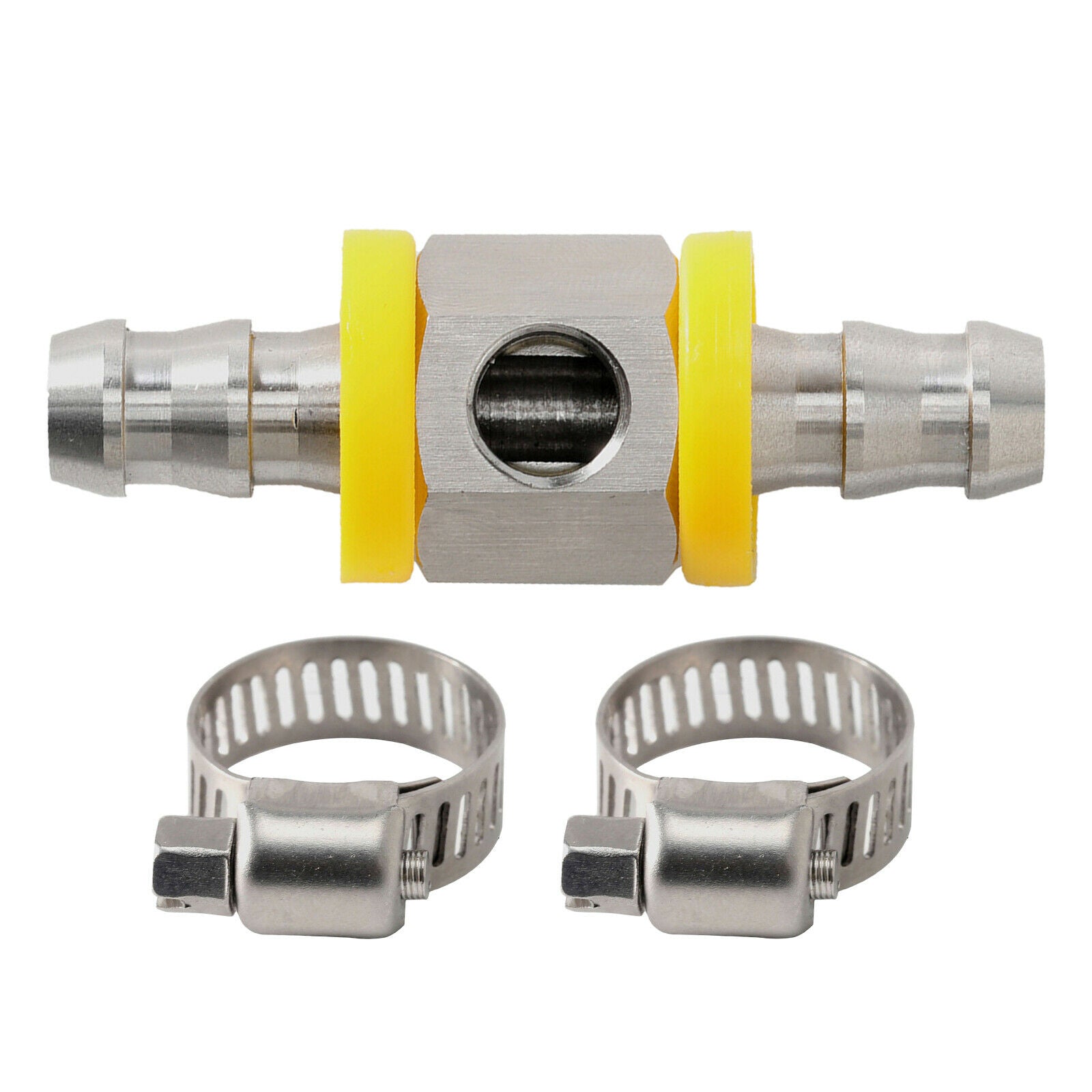 3/8" Car Fuel Line Fuel Pressure Barbed Push Lock Gauge T-Fitting Adapter
