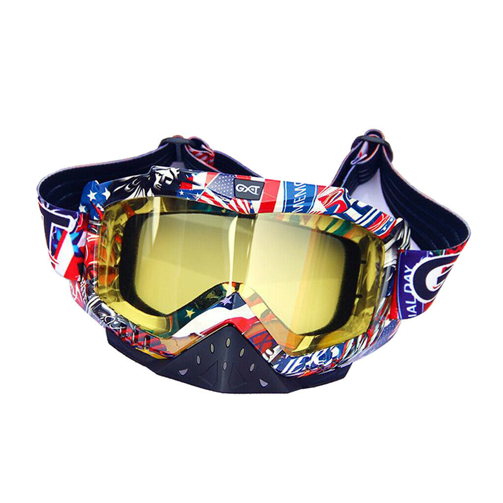 Motorcycle Windproof Anti-Fog Goggles Skiing Snowboard Glasses Color 9