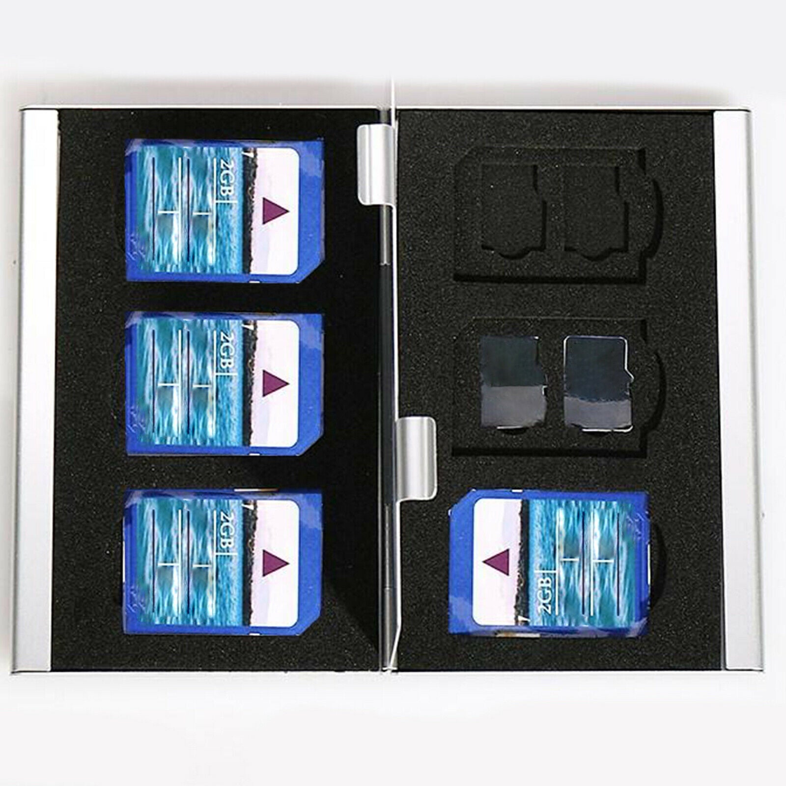 Portable Aluminum Alloy Storage Box Protector Hold for CF (Compact Flash) TF 12